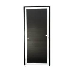 Porta Lambri Fechadura Alumínio Mix Preto Direita 210x70x4,6cm Super 25