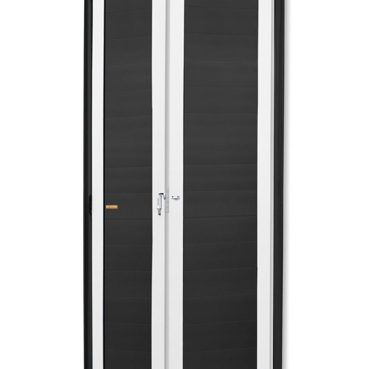 Porta Camarão Alumínio Mix Preto 2 Folhas Direita 210x60x4,6cm L.25, marca Brimak - Foto Principal