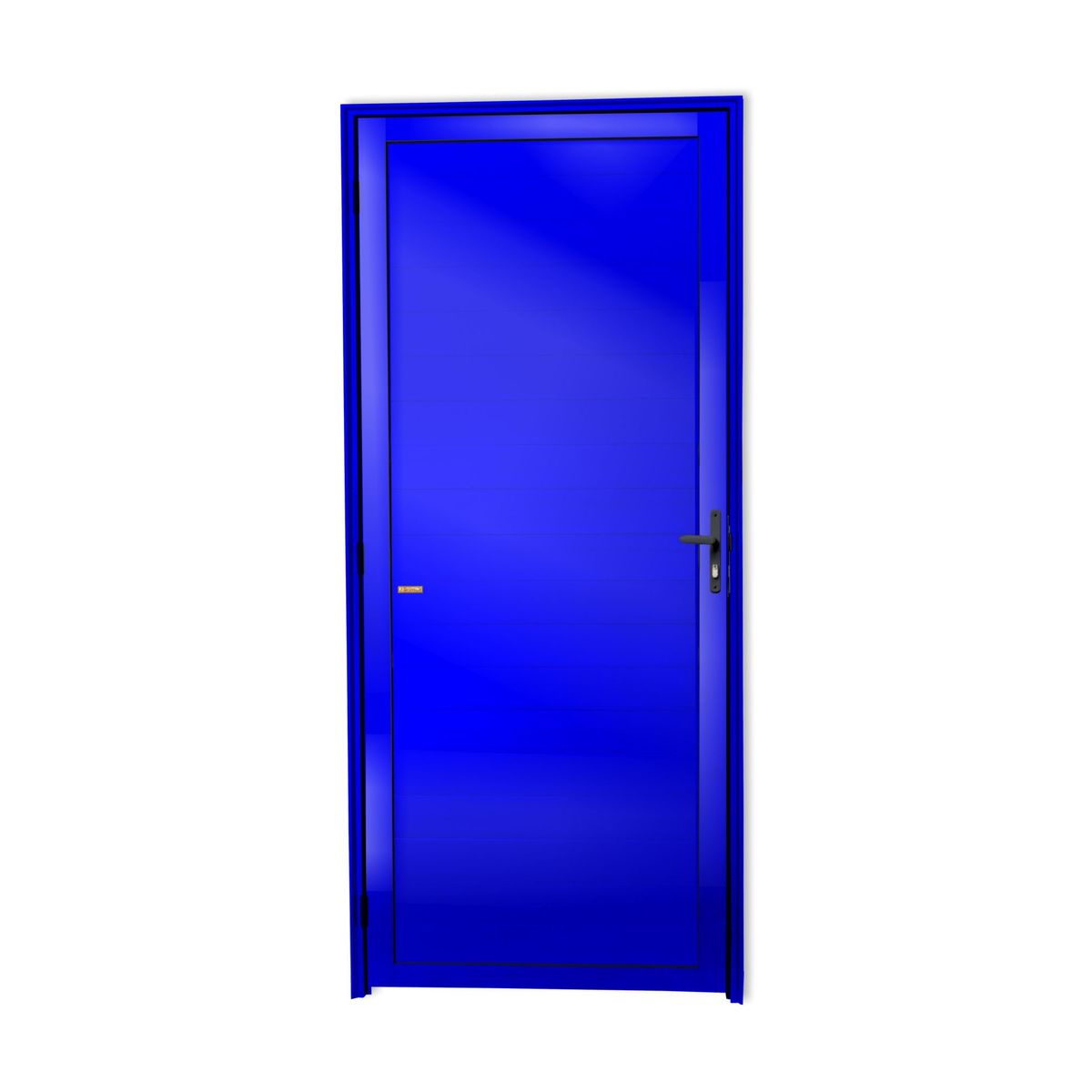 Porta Lambri Fechadura Alumínio Azul Direita 210x80x4,6cm Super 25, marca Brimak - Foto Principal
