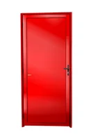 Porta Lambri Fechadura Alumínio Vermelho Direita 210x80x4,6cm Super 25