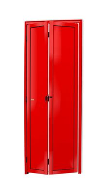 Porta Camaro Alumnio Vermelho 2 Folhas Direita 210x70x4,6cm L.25