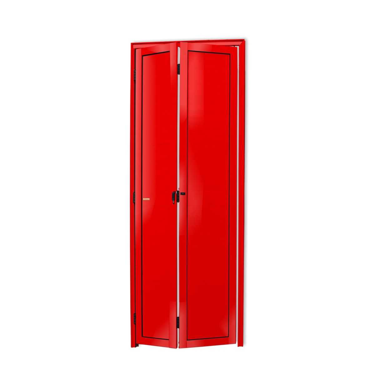 Porta Camarão Alumínio Vermelho 2 Folhas Direita 210x70x4,6cm L.25, marca Brimak - Foto Principal