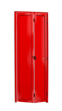 Porta Camaro Alumnio Vermelho 2 Folhas Esquerda 210x70x4,6cm L.25