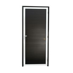 Porta Lambri Fechadura Alumínio Mix Preto Esquerda 210x80x4,6cm Super 25