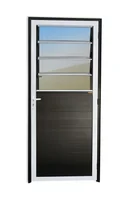 Porta Basulante Lambri Alumínio Mix Preto Esquerda 210x86x4,6cm Super 25