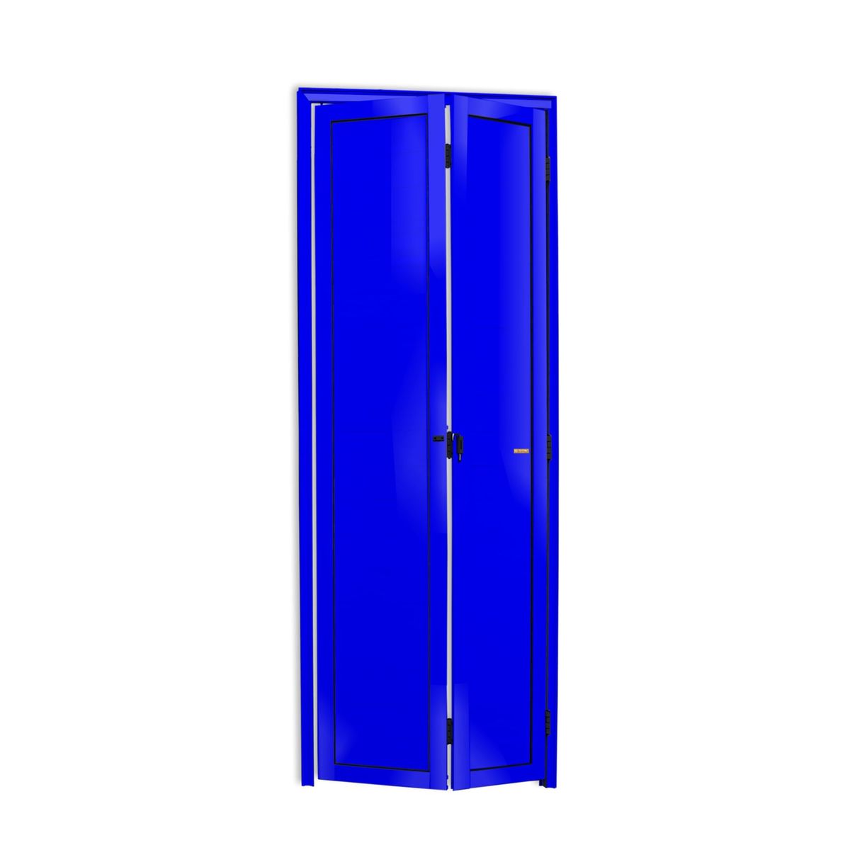 Porta Camarão Alumínio Azul 2 Folhas Esquerda 210x80x4,6cm L.25, marca Brimak - Foto Principal