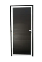 Porta Lambri Fechadura Alumínio Mix Preto Direita 210x90x4,6cm Super 25