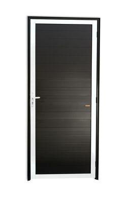 Porta Lambri Fechadura Alumnio Mix Preto Esquerda 210x90x4,6cm Super 25
