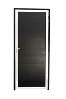 Porta Lambri Fechadura Alumínio Mix Preto Esquerda 210x90x4,6cm Super 25