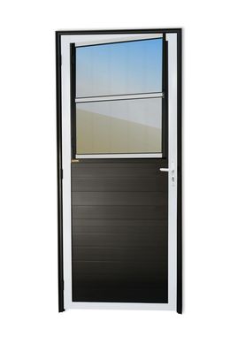 Porta Postigo Lambri Alumnio Mix Preto Direita 210x86x4,6cm Super 25