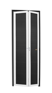 Porta Camaro Alumnio Mix Preto 2 Folhas Esquerda 210x80x4,6cm L.25