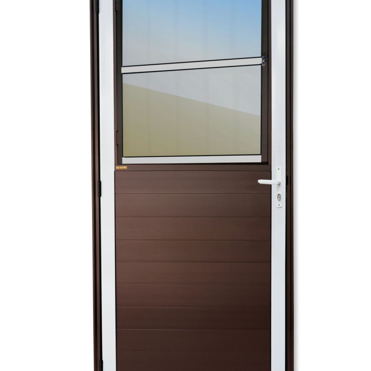 Porta Postigo Lambri Alumínio Mix Corten Direita 210x86x4,6cm Super 25, marca Brimak - Foto Principal