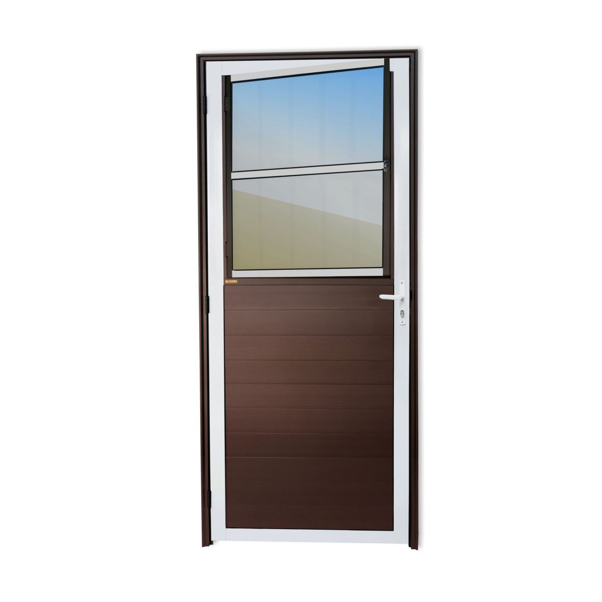 Porta Postigo Lambri Alumínio Mix Corten Direita 210x86x4,6cm Super 25, marca Brimak - Foto Principal