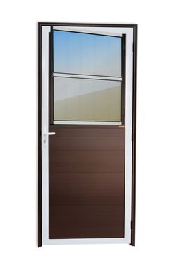 Porta Postigo Lambri Alumnio Mix Corten Esquerda 210x86x4,6cm Super 25
