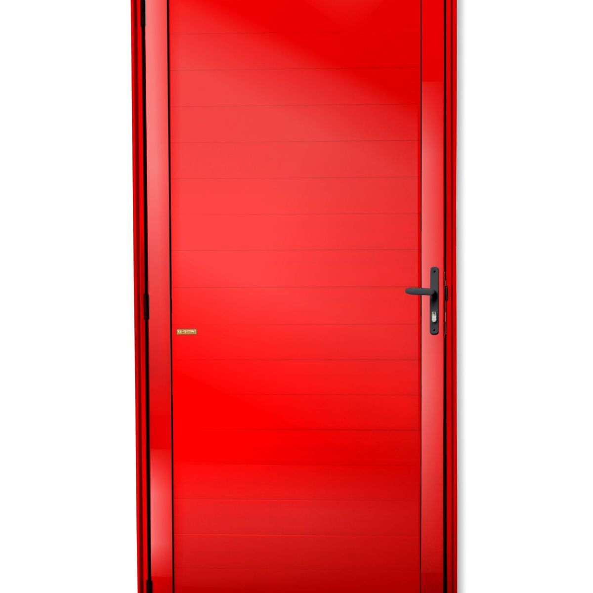 Porta Lambri Fechadura Alumínio Vermelho Direita 210x100x4,6cm Super 25, marca Brimak - Foto Principal
