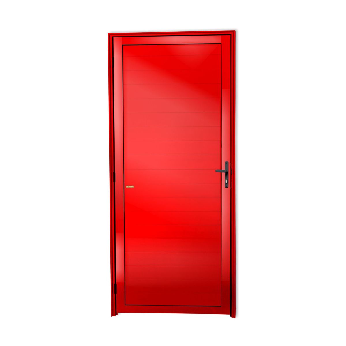 Porta Lambri Fechadura Alumínio Vermelho Direita 210x100x4,6cm Super 25, marca Brimak - Foto Principal