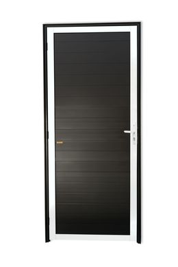 Porta Lambri Fechadura Alumnio Mix Preto Direita 210x100x4,6cm Super 25