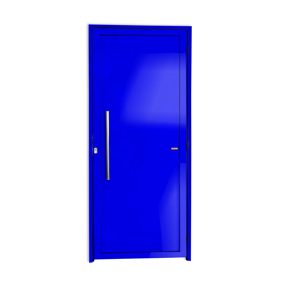 Porta Lambri Puxador Alumínio Azul Esquerda 210x80x4,6cm Super 25, marca Brimak - Foto Principal