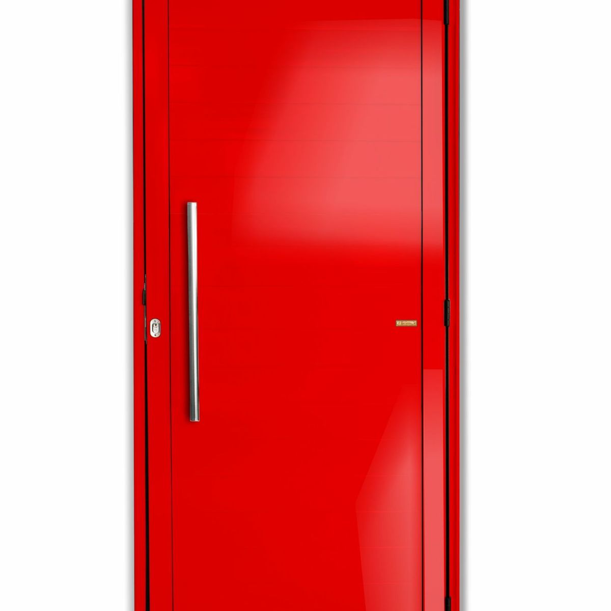 Porta Lambri Puxador Alumínio Vermelho Esquerda 210x80x4,6cm Super 25, marca Brimak - Foto Principal