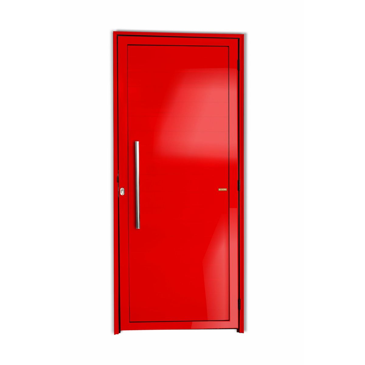 Porta Lambri Puxador Alumínio Vermelho Esquerda 210x80x4,6cm Super 25, marca Brimak - Foto Principal