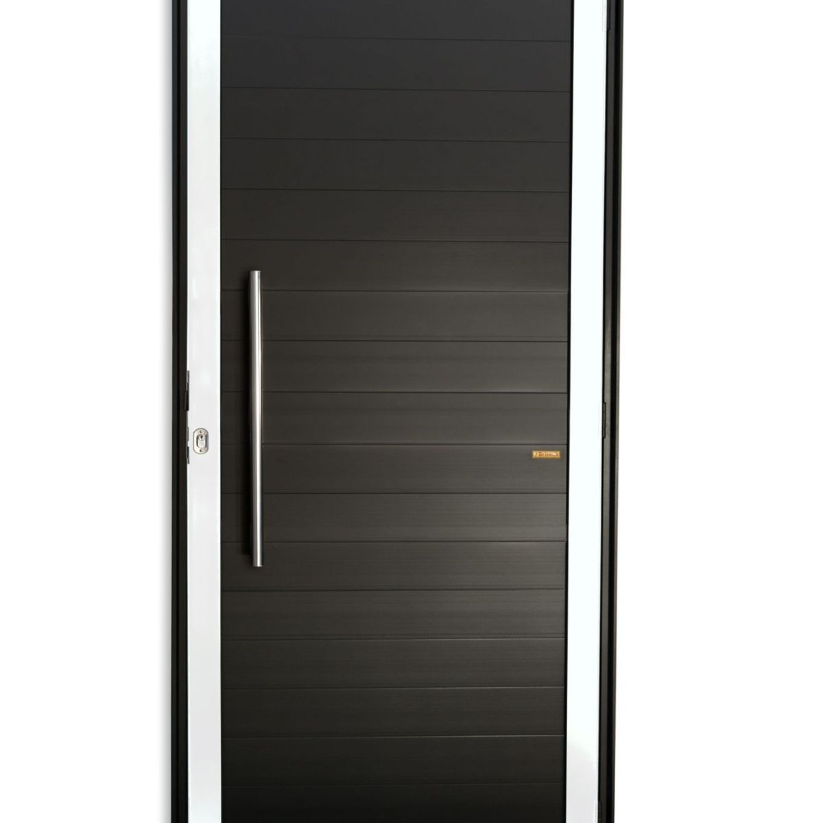 Porta Lambri Puxador Alumínio Mix Preto Esquerda 210x80x4,6cm Super 25, marca Brimak - Foto Principal