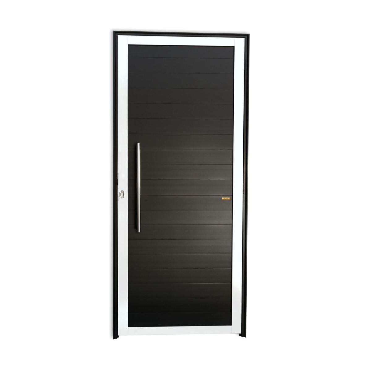 Porta Lambri Puxador Alumínio Mix Preto Esquerda 210x80x4,6cm Super 25, marca Brimak - Foto Principal