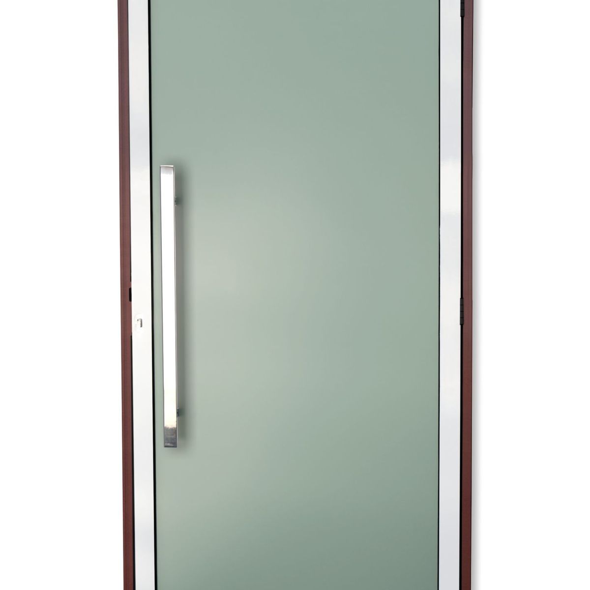 Porta de Vidro e Puxador Alumínio Mix Corten Esquerda 210x90x4,6cm Super 25, marca Brimak - Foto Principal