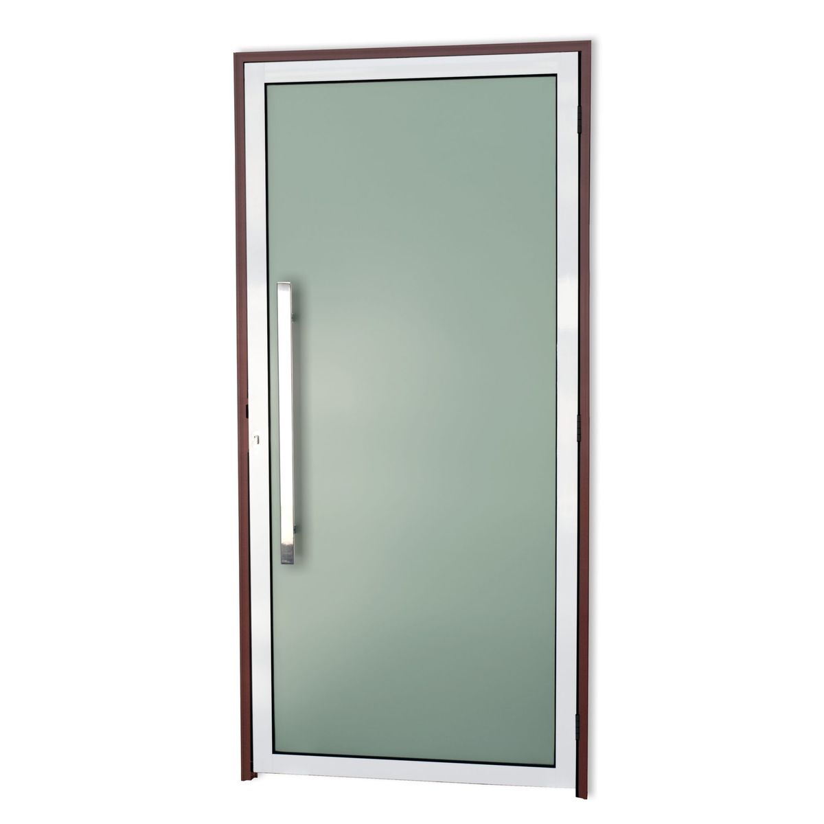 Porta de Vidro e Puxador Alumínio Mix Corten Esquerda 210x90x4,6cm Super 25, marca Brimak - Foto Principal