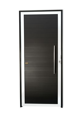Porta Lambri Puxador Alumnio Mix Preto Direita 210x90x4,6cm Super 25
