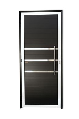 Porta Lambri e Friso Alumnio Mix Preto Direita 210x80x4,6cm Super 25