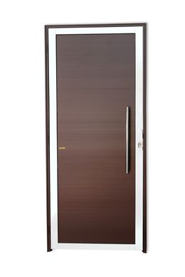 Porta Lambri Puxador Alumnio Mix Corten Direita 210x90x4,6cm Super 25