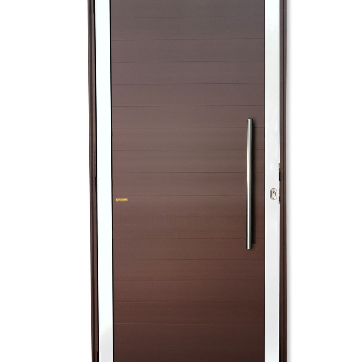 Porta Lambri Puxador Alumínio Mix Corten Direita 210x90x4,6cm Super 25, marca Brimak - Foto Principal