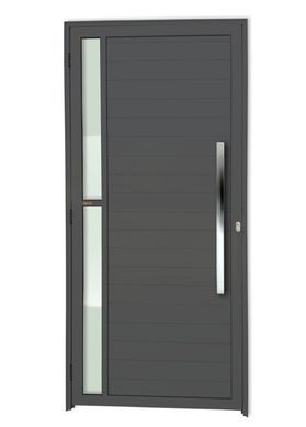 Porta Lambri e Visor Alumnio Cinza Direita 210x90x4,6cm Visione