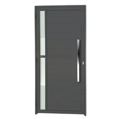 Porta Lambri e Visor Alumínio Cinza Direita 210x90x4,6cm Visione