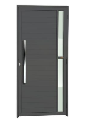 Porta Lambri e Visor Alumnio Cinza Esquerda 210x90x4,6cm Visione