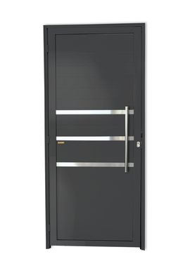 Porta Lambri e Friso Alumnio Cinza Direita 210x90x4,6cm Super 25