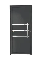 Porta Lambri e Friso Alumínio Cinza Direita 210x90x4,6cm Super 25