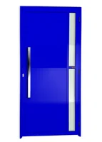 Porta Lambri e Visor Alumínio Azul Esquerda 210x90x4,6cm Visione