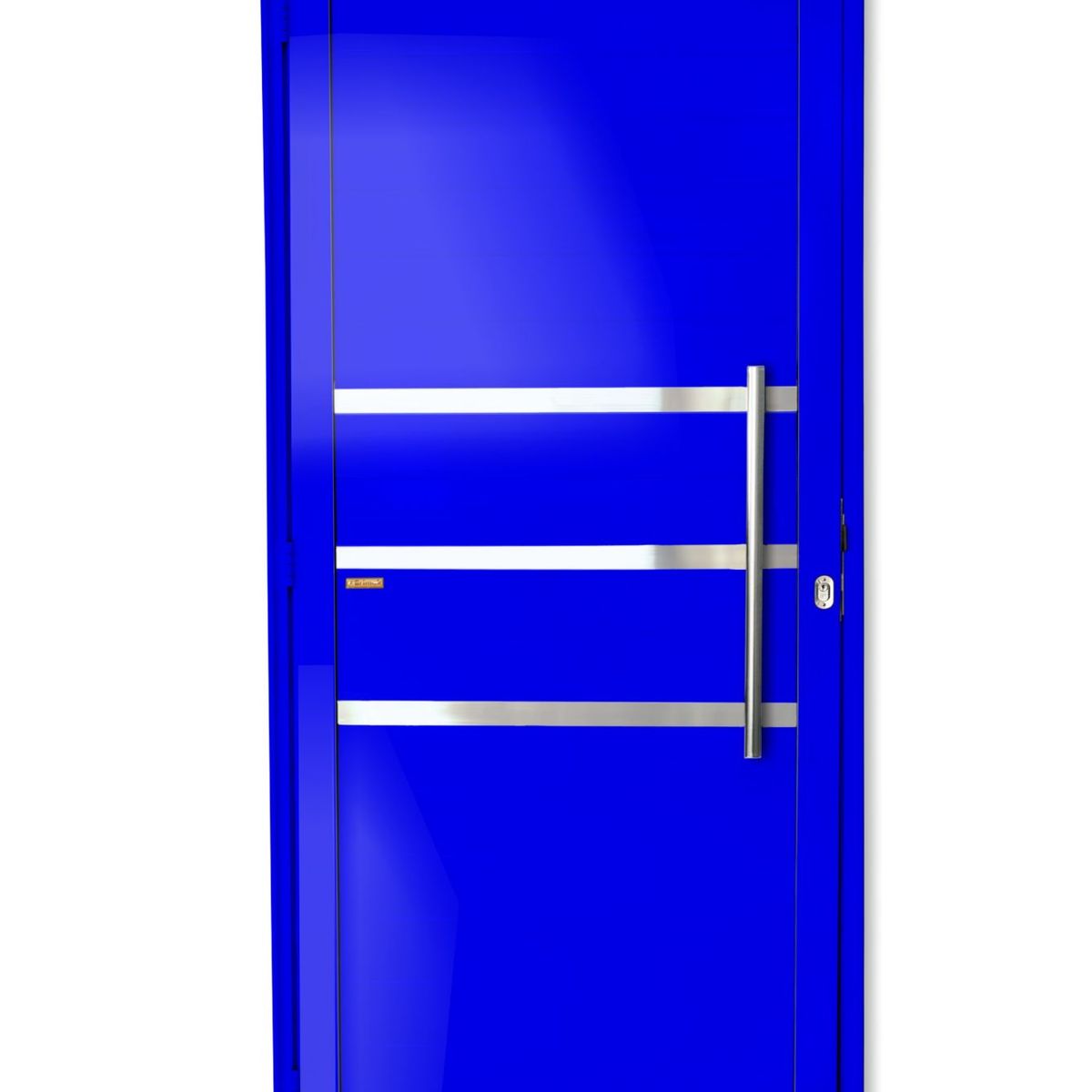 Porta Lambri e Friso Alumínio Azul Direita 210x90x4,6cm Super 25, marca Brimak - Foto Principal