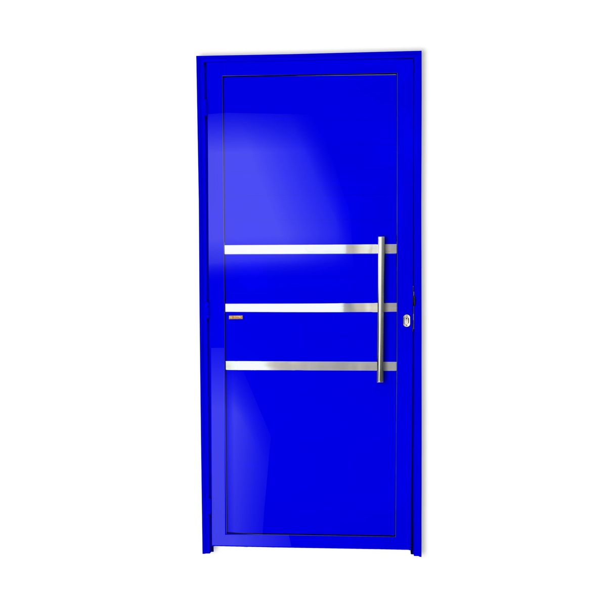 Porta Lambri e Friso Alumínio Azul Direita 210x90x4,6cm Super 25, marca Brimak - Foto Principal