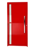 Porta Lambri e Visor Alumínio Vermelho Direita 210x90x4,6cm Visione