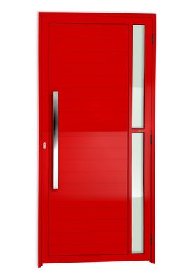 Porta Lambri e Visor Alumnio Vermelho Esquerda 210x90x4,6cm Visione