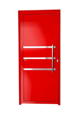 Porta Lambri e Friso Alumnio Vermelho Direita 210x90x4,6cm Super 25