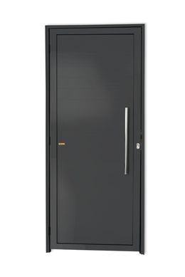 Porta Lambri Puxador Alumnio Cinza Direita 210x100x4,6cm Super 25