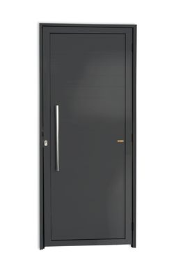 Porta Lambri Puxador Alumnio Cinza Esquerda 210x100x4,6cm Super 25