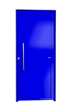 Porta Lambri Puxador Alumnio Azul Esquerda 210x100x4,6cm Super 25