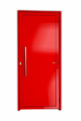 Porta Lambri Puxador Alumnio Vermelho Esquerda 210x100x4,6cm Super 25