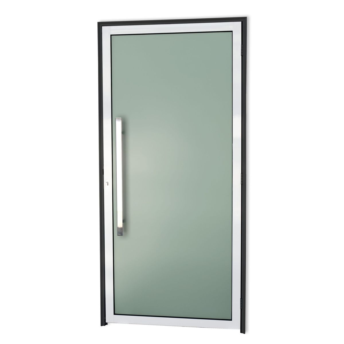 Porta de Vidro e Puxador Alumínio Mix Preto Esquerda 210x100x4,6cm Super 25, marca Brimak - Foto Principal