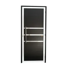 Porta Lambri e Friso Alumínio Mix Preto Esquerda 210x90x4,6cm Super 25