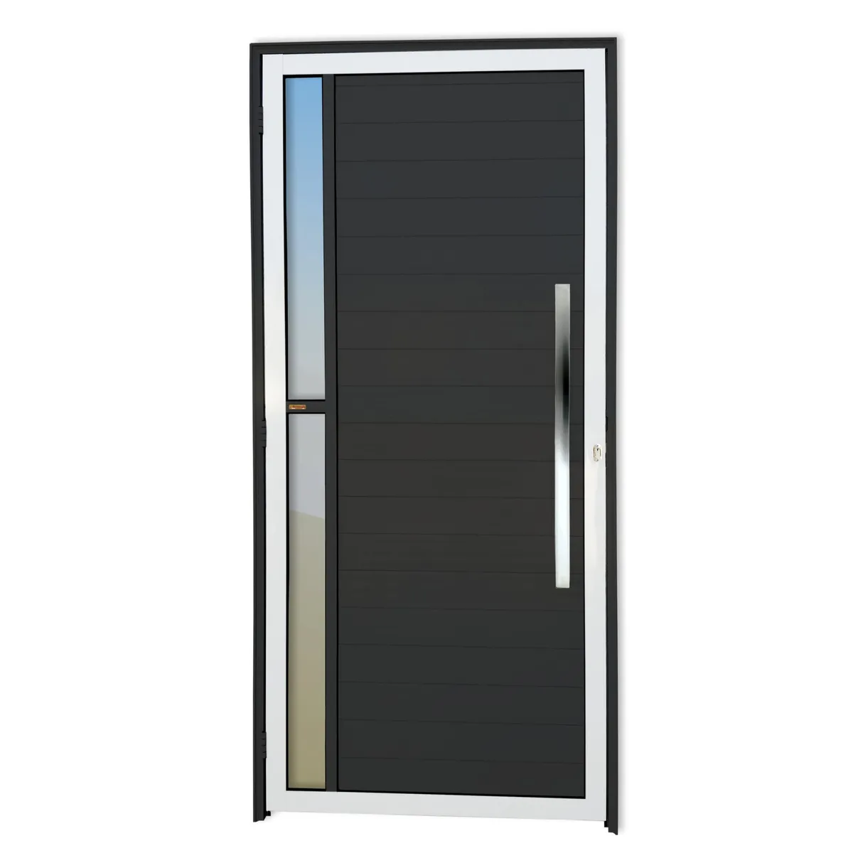 Porta Lambri e Visor Alumínio Mix Preto Direita 210x90x4,6cm Visione, marca Brimak - Foto Principal